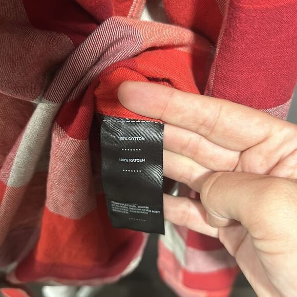 Harley Davidson Eagle Plaid Long Sleeve Button Up Shirt Red Gray L - Picture 6 of 7